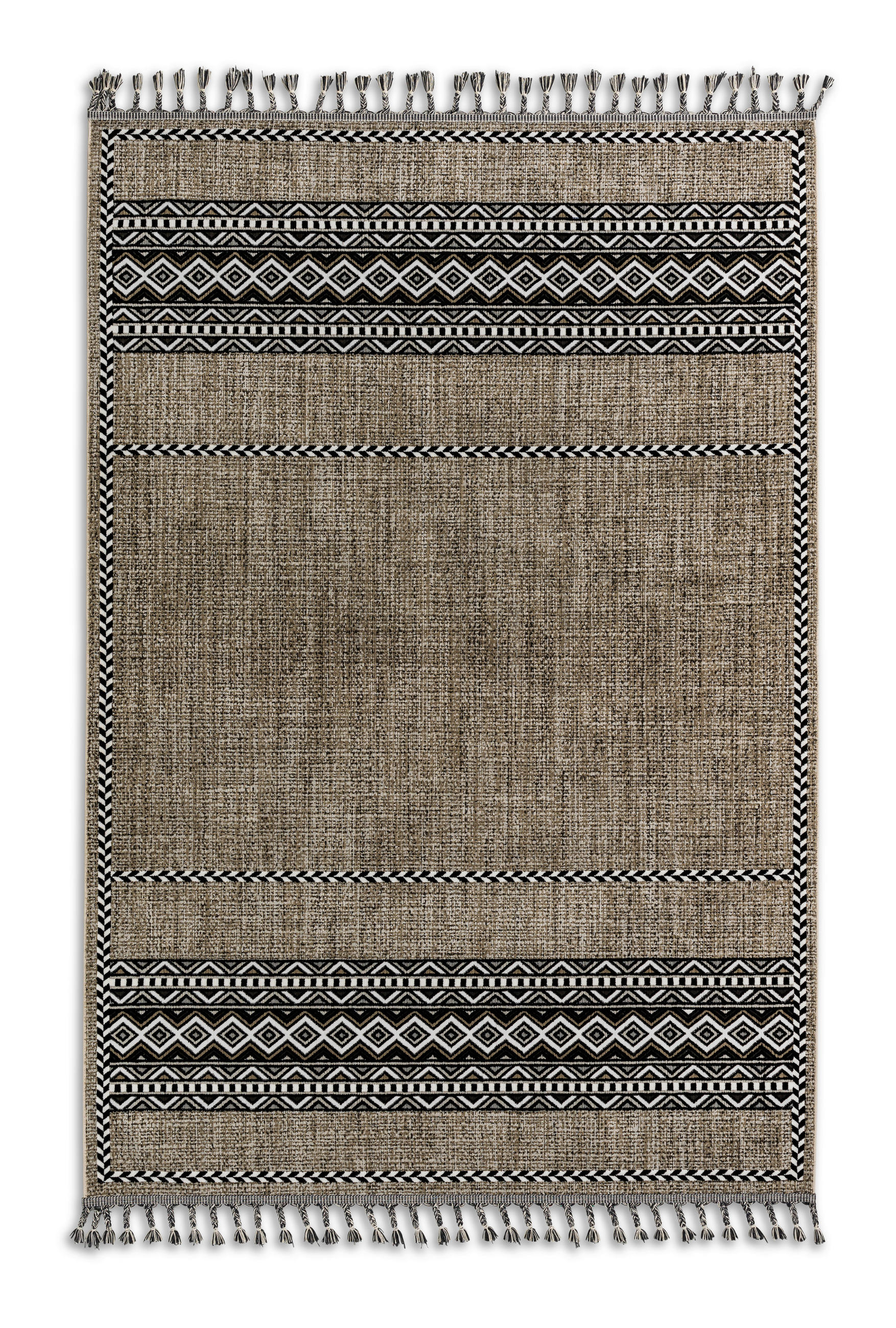WEBTEPPICH 200/290 cm Ravenna Schwarz, Beige  - Beige/Schwarz, Design, Textil (200/290cm) - Novel