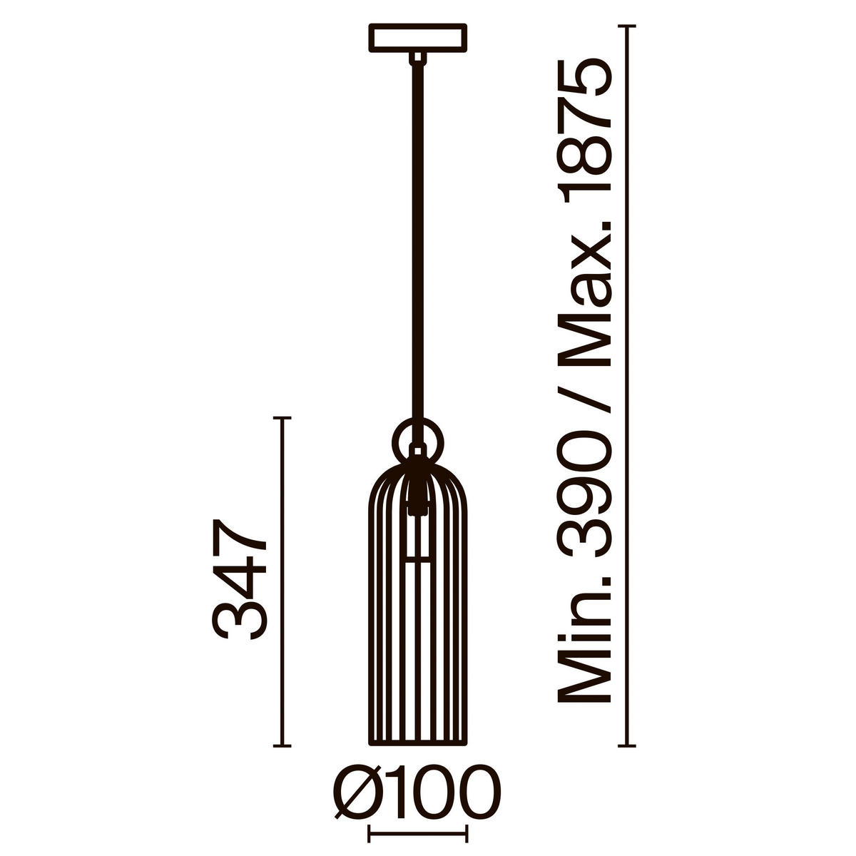 PENDELLEUCHTE 10/34,7/10 cm   - Cognac/Goldfarben, Trend, Glas/Metall (10/34,7/10cm) - MAYTONI