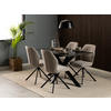 ESSTISCH in Keramik  - Schwarz, Trend, Keramik/Metall (135/76/80cm) - MID.YOU
