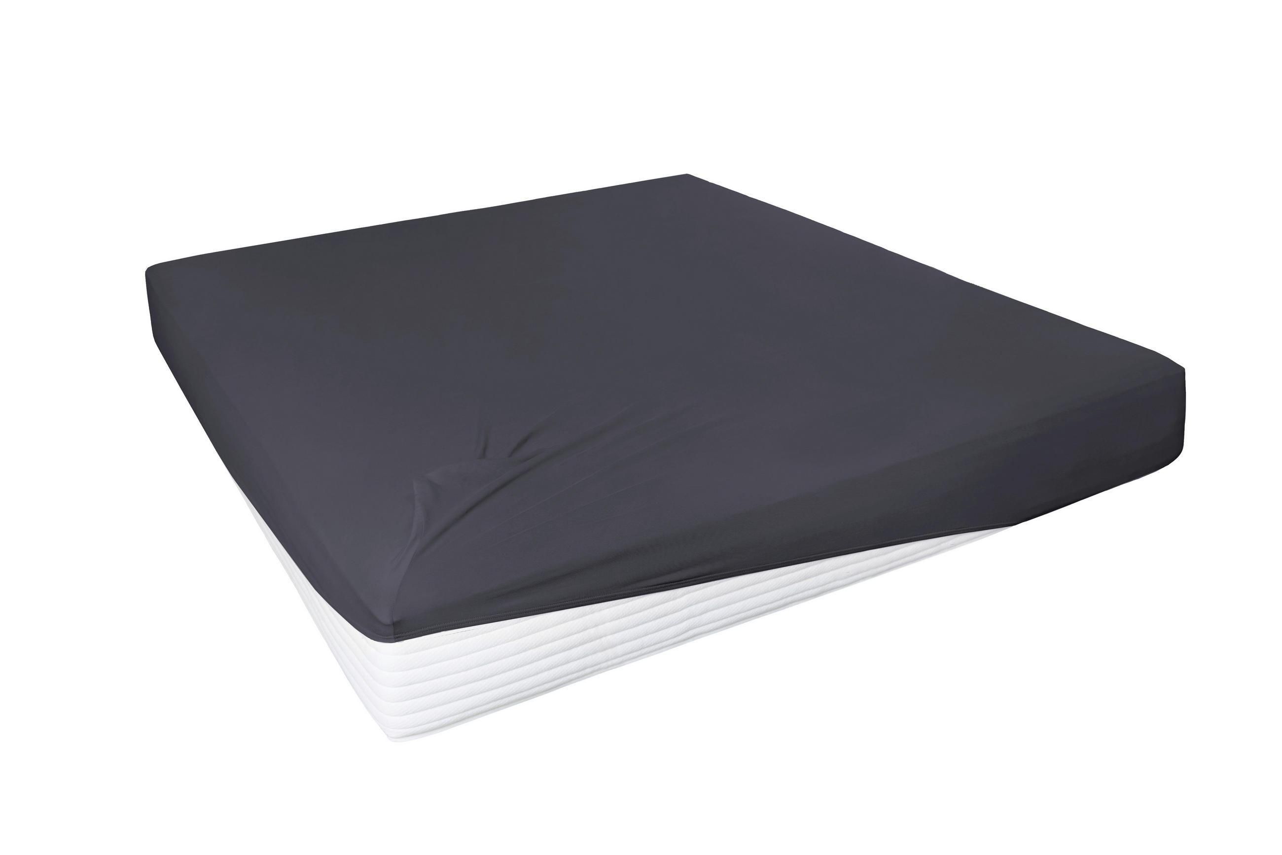 SPANNLEINTUCH 150/200 cm Jersey  - Anthrazit, Basics, Textil (150/200cm)