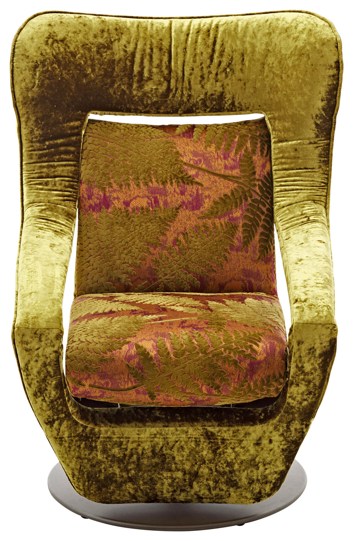 RELAXSESSEL in Textil Grün  - Bronzefarben/Grün, Design, Textil/Metall (81/112/89cm) - Koinor