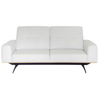 3-SITZER-SOFA in Struktur Weiss  - Weiss/Schwarz, Design, Textil/Metall (205/76-97/102cm) - Novel