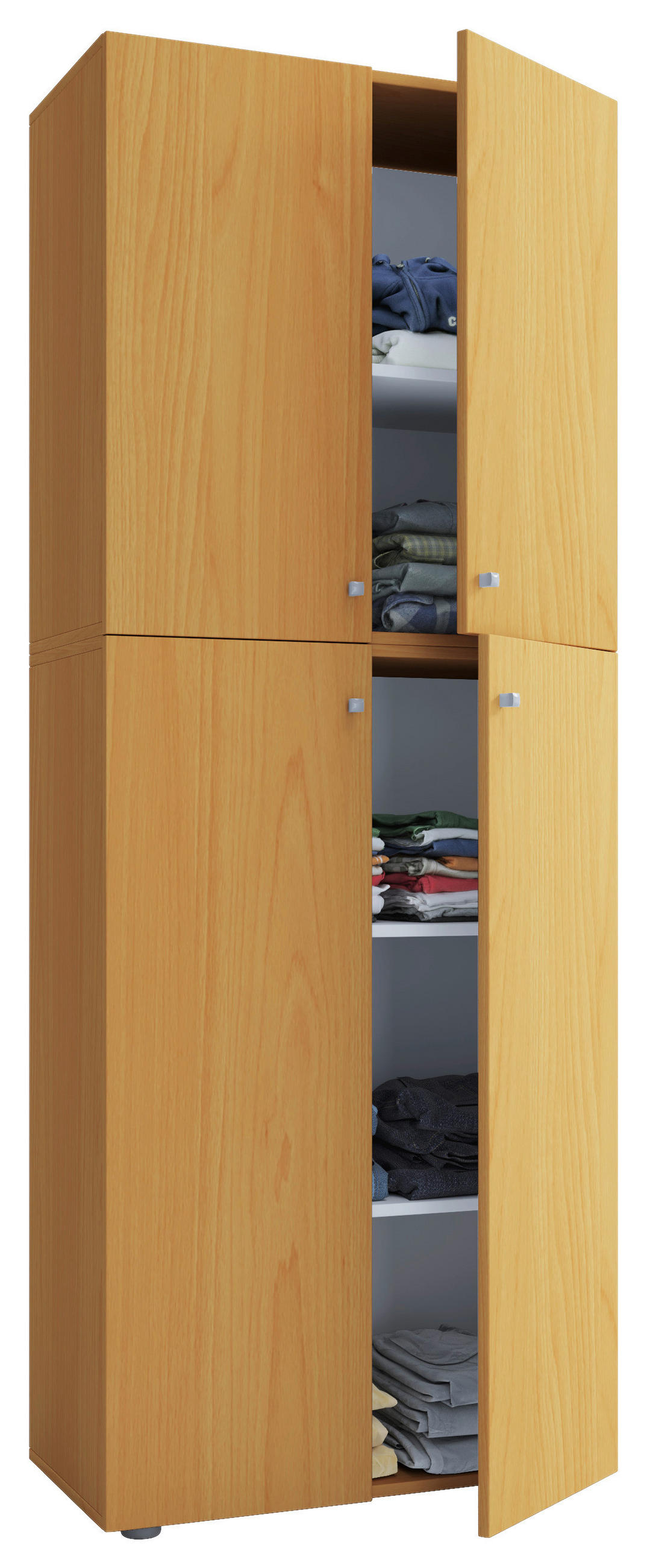 MEHRZWECKSCHRANK 70/178/40 cm  in Buchefarben  - Silberfarben/Buchefarben, Basics, Holzwerkstoff/Kunststoff (70/178/40cm) - MID.YOU