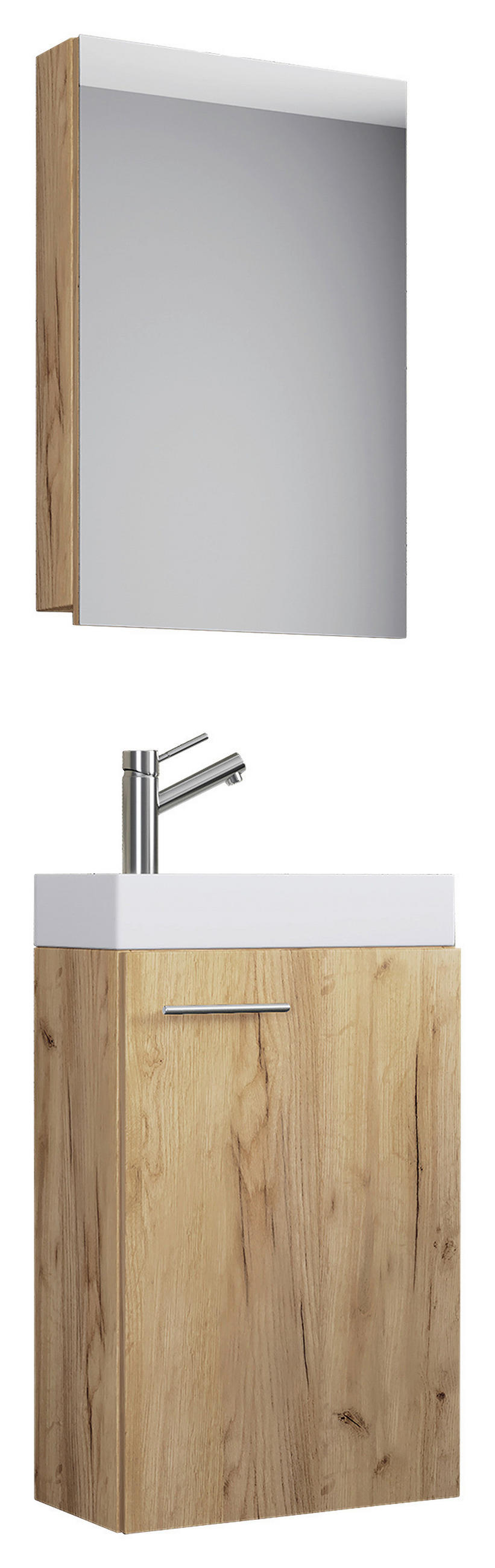 GÄSTEBAD 41 cm  - Honigeiche/Weiß, MODERN, Keramik/Holzwerkstoff (41cm) - MID.YOU