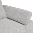 ECKSOFA in Chenille, Flachgewebe Ecru  165/318 cm  - Ecru/Schwarz, Design, Textil/Metall (165/318cm) - Xora
