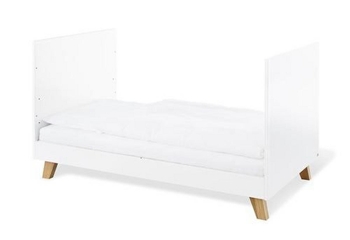 GITTERBETT PINOLINO PAN 145/75/93 cm  - Eichefarben/Weiß, Design, Holz/Holzwerkstoff (145/75/93cm) - Pinolino