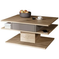 KLUBSKA MIZA,  - siva/divji hrast, Natur, les (90/70/48cm) - Voglauer