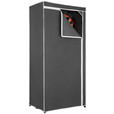 STOFFSCHRANK in Grau  - Grau, Basics, Kunststoff/Textil (75/160/50cm) - Carryhome