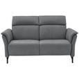 2-SITZER-SOFA in Mikrofaser Grau  - Schwarz/Grau, KONVENTIONELL, Textil/Metall (178/103/95cm) - Dieter Knoll