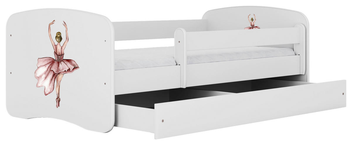 KINDER-/JUNIORBETT 80/160 cm  in Weiß  - Birkefarben/Weiß, MODERN, Holz/Holzwerkstoff (80/160cm) - MID.YOU