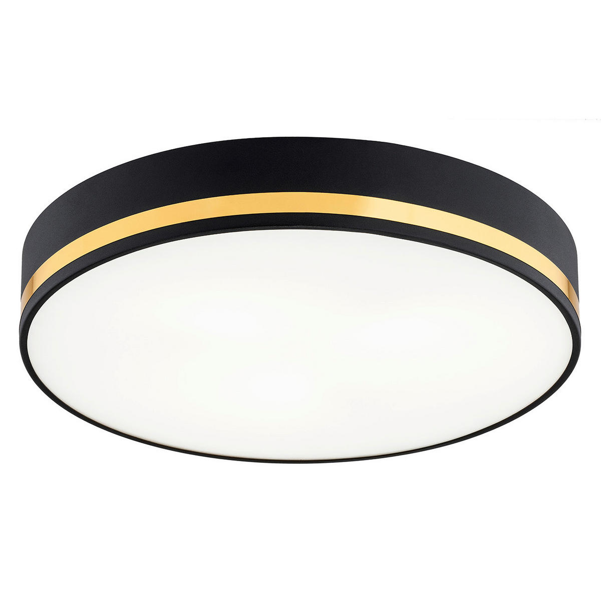 DECKENLEUCHTE   35 cm   - Goldfarben/Schwarz, Basics, Glas/Metall (35cm)