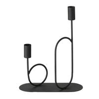 LJUSSTAKE FÖR STAVLJUS  - svart, Basics, metall (20/8/26cm)