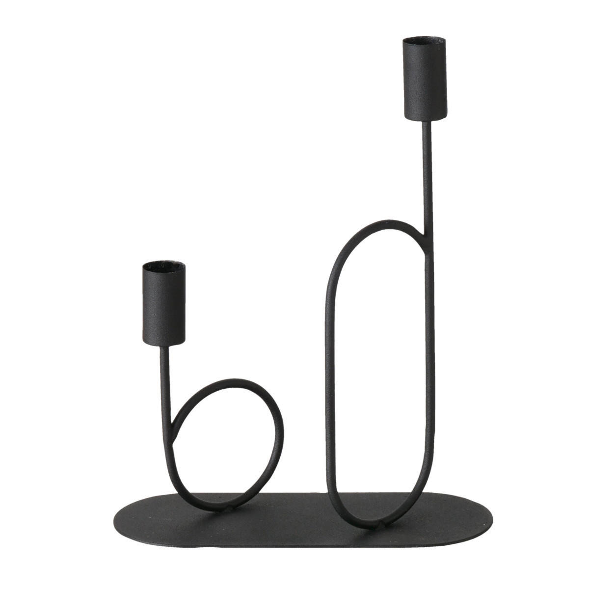 LJUSSTAKE FÖR STAVLJUS  - svart, Basics, metall (20/8/26cm)