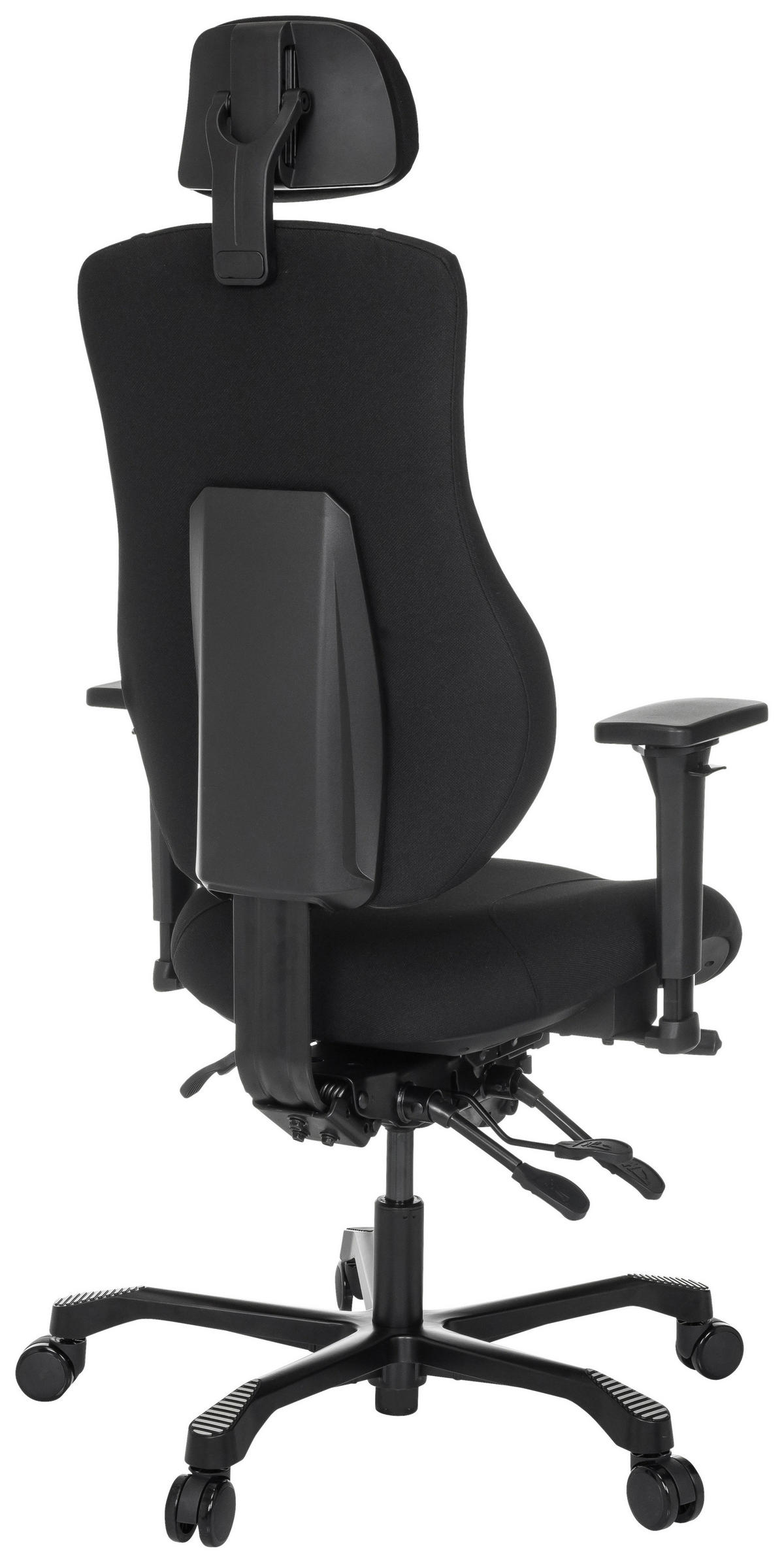 OTOČNÁ ŽIDLE, vzhled kůže,  - černá, Moderní, kov/textil (68/109 - 151/70cm) - MID.YOU