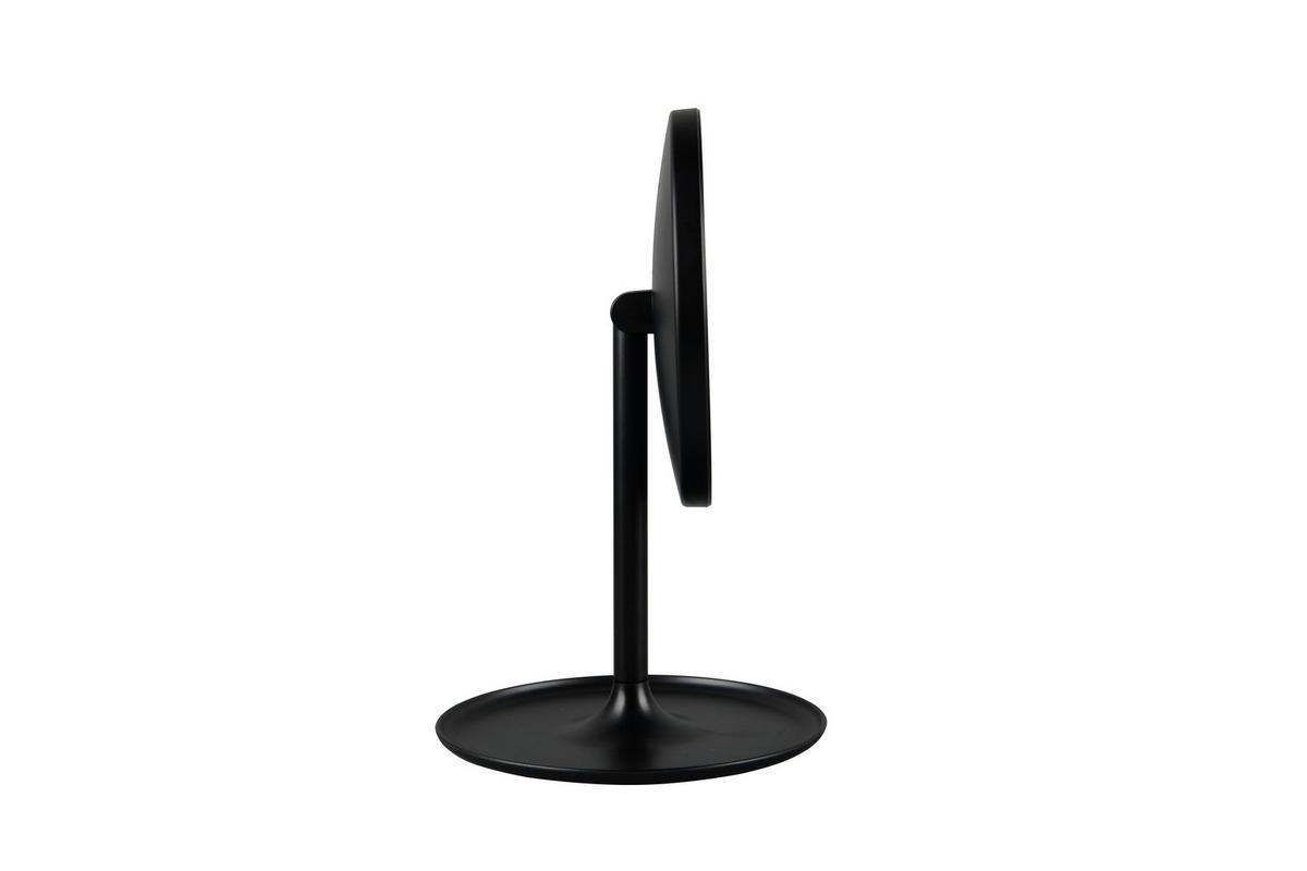 LEUCHTSPIEGEL 18/28,5/18 cm  - Schwarz, Basics, Glas/Kunststoff (18/28,5/18cm) - Milino