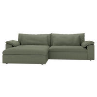 ECKSOFA  Chenille Dunkelgrün  - Dunkelgrün/Schwarz, Modern, Kunststoff/Textil (198/306cm) - Carryhome