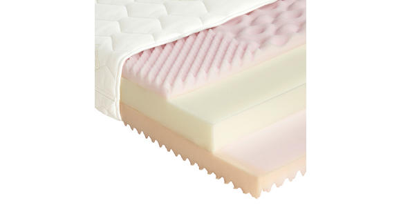 KALTSCHAUMMATRATZE 140/200 cm Höhe ca. 16 cm  - Weiß, Basics, Textil (140/200cm) - Sleeptex