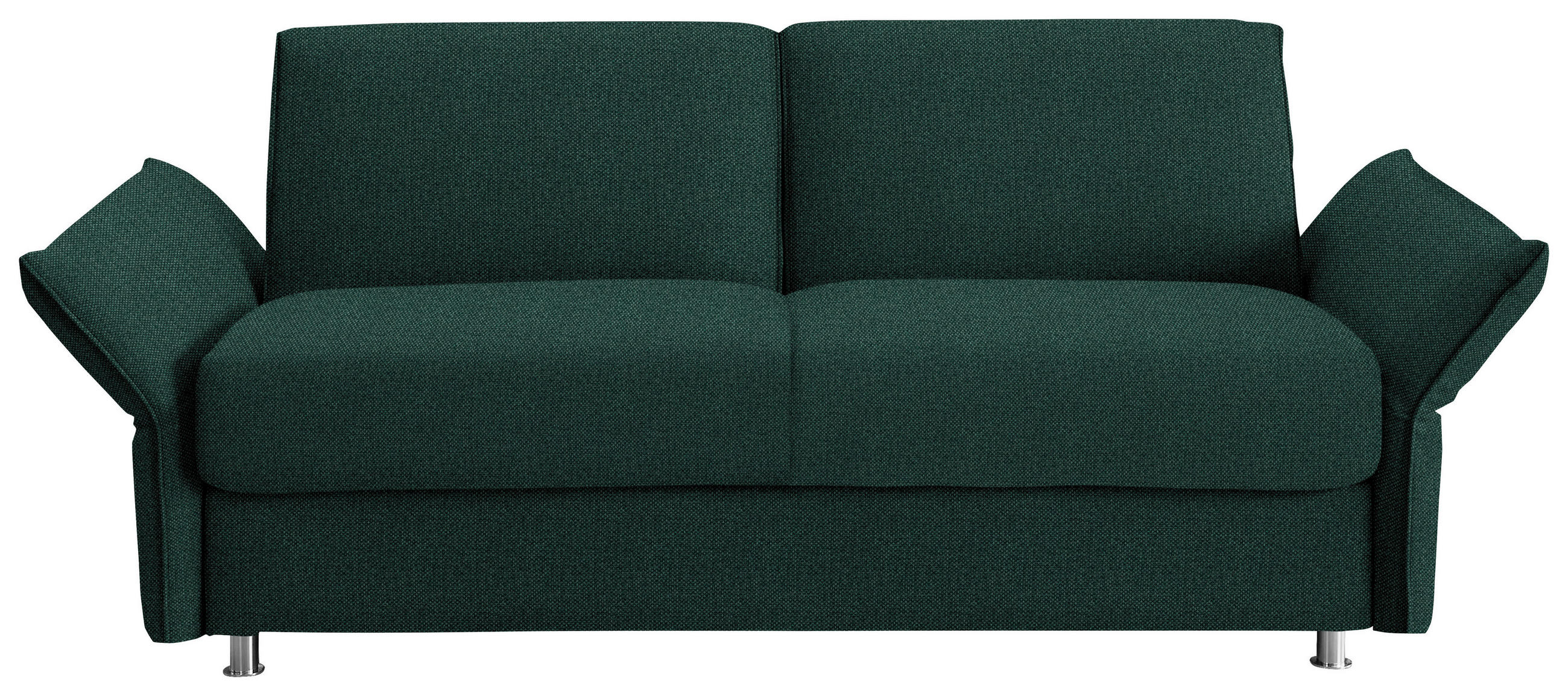 SCHLAFSOFA  in Flachgewebe Waldgrün  - Waldgrün/Chromfarben, Design, Textil/Metall (194-234/88/101cm) - Bali