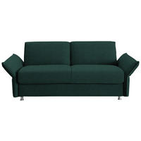 SCHLAFSOFA  in Flachgewebe Waldgrün  - Waldgrün/Chromfarben, Design, Textil/Metall (194-234/88/101cm) - Bali