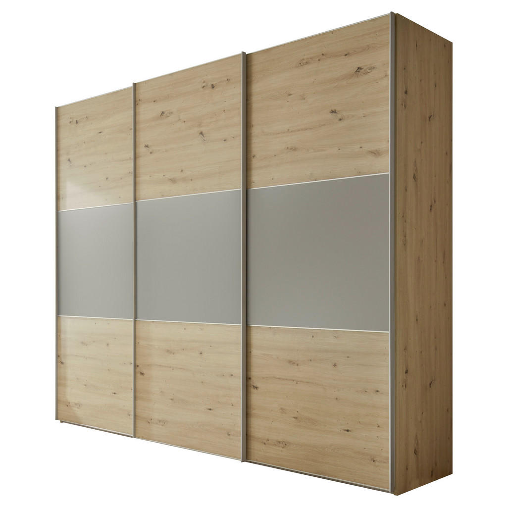 Schwebetürenschrank B: 249 Cm Includo, Artisan Eiche/grau