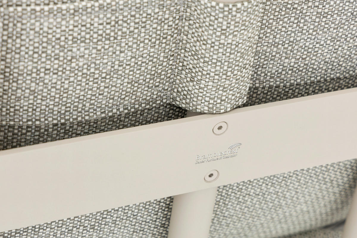 GARTENBANK 199/78/81 cm  in Taupe, Hellgrau  - Taupe/Hellgrau, Design, Textil/Metall (199/78/81cm) - Zebra 