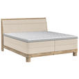 BOXSPRINGBETT 140/200 cm  in Beige  - Eichefarben/Beige, Natur, Holz/Textil (140/200cm) - Valnatura