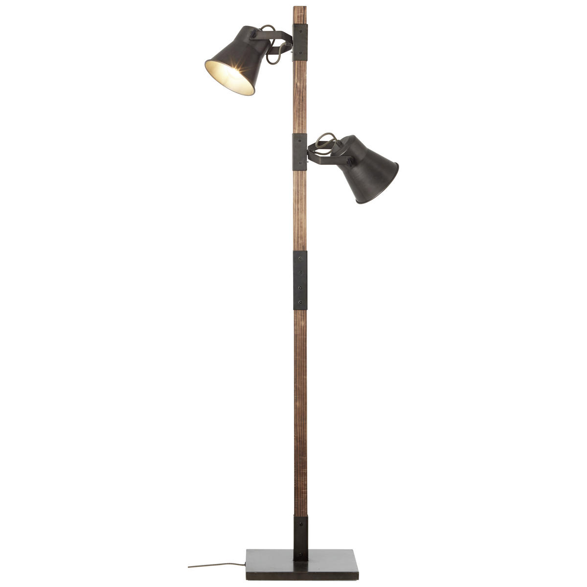 STEHLEUCHTE  51/153,5 cm   - Schwarz, Design, Holz/Metall (51/153,5cm) - Brilliant