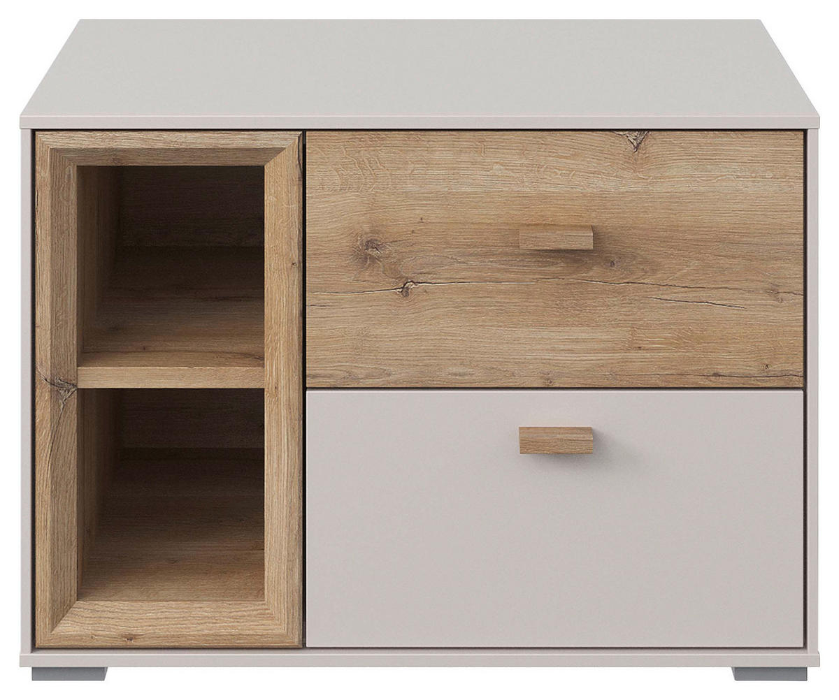 NACHTTISCH 60/42,7/38 cm  in Eichefarben, Sandfarben  - Sandfarben/Eichefarben, Modern, Holz/Holzwerkstoff (60/42,7/38cm) - Hom`in