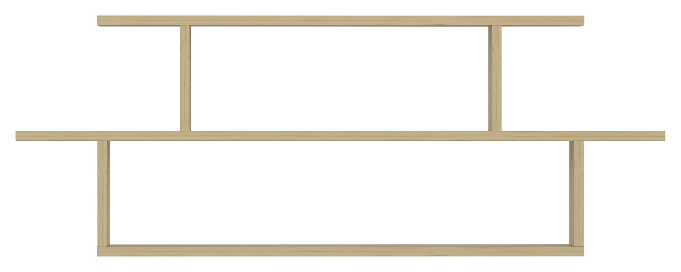 WANDREGAL 120/44,6/14,6 cm  - Eichefarben, Design, Holzwerkstoff (120/44,6/14,6cm) - MID.YOU