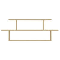 WANDREGAL 120/44,6/14,6 cm  - Eichefarben, Design, Holzwerkstoff (120/44,6/14,6cm) - MID.YOU