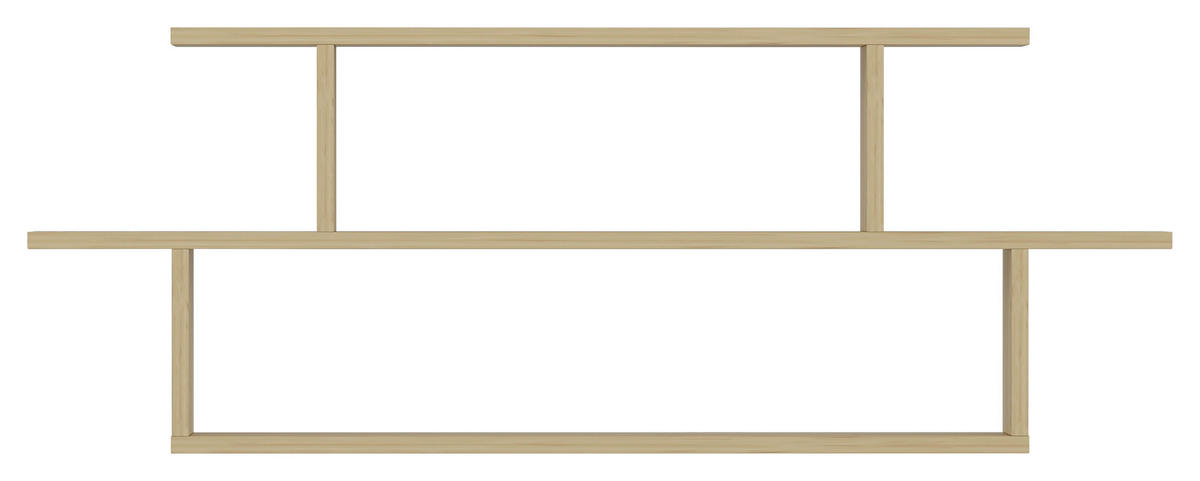 WANDREGAL 120/44,6/14,6 cm  - Eichefarben, Design, Holzwerkstoff (120/44,6/14,6cm) - MID.YOU