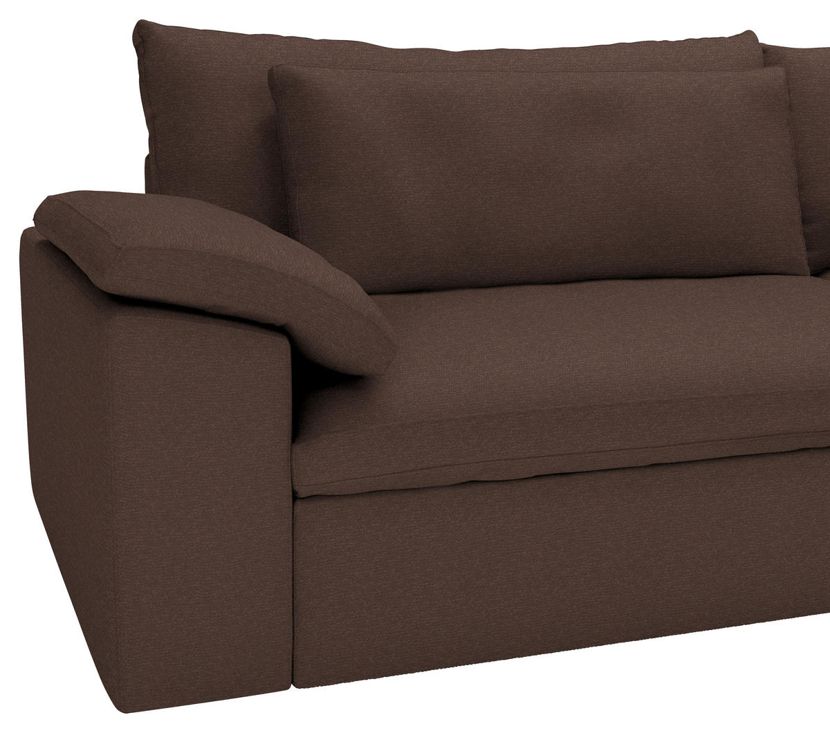 ECKSOFA  Chenille Braun  - Schwarz/Braun, Modern, Kunststoff/Textil (306/198cm) - Carryhome