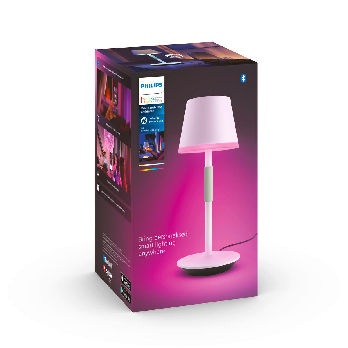 AKKU-TISCHLEUCHTE - Weiss, Design, Metall (14,2/35cm) - Philips HUE
