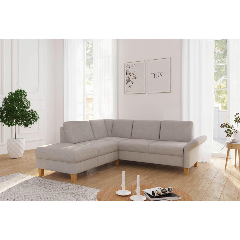 Sit & More ROHOVÁ SEDAČKA, textil, sivobéžová