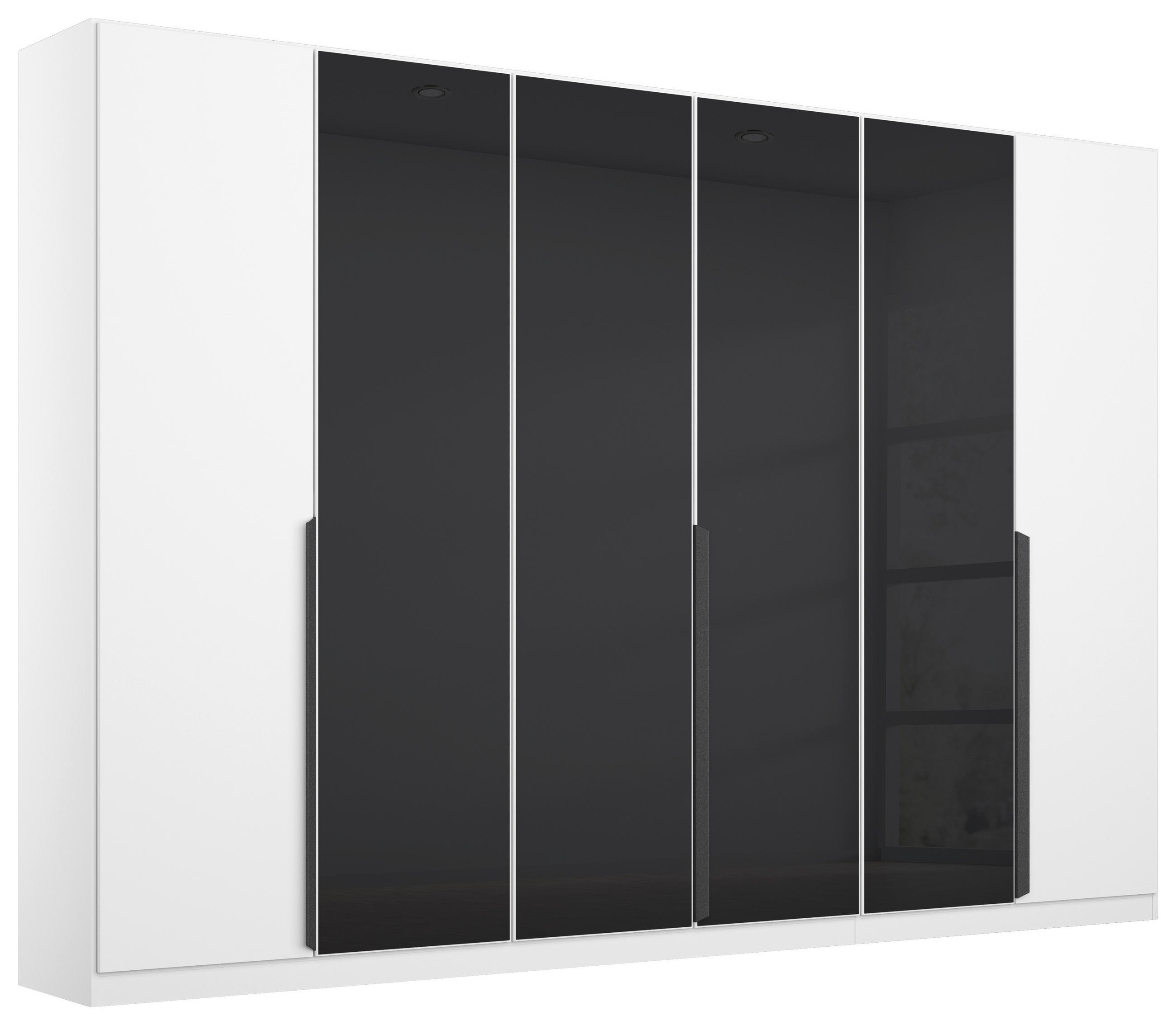 DREHTÜRENSCHRANK 271/210/54 cm 6-türig Anthrazit, Weiß  - Anthrazit/Weiß, MODERN, Glas/Holzwerkstoff (271/210/54cm) - Rauch Möbel