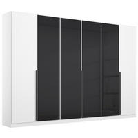 DREHTÜRENSCHRANK in Weiss, Anthrazit  - Weiss/Anthrazit, Modern, Glas/Holzwerkstoff (271/210/54cm) - Rauch Möbel