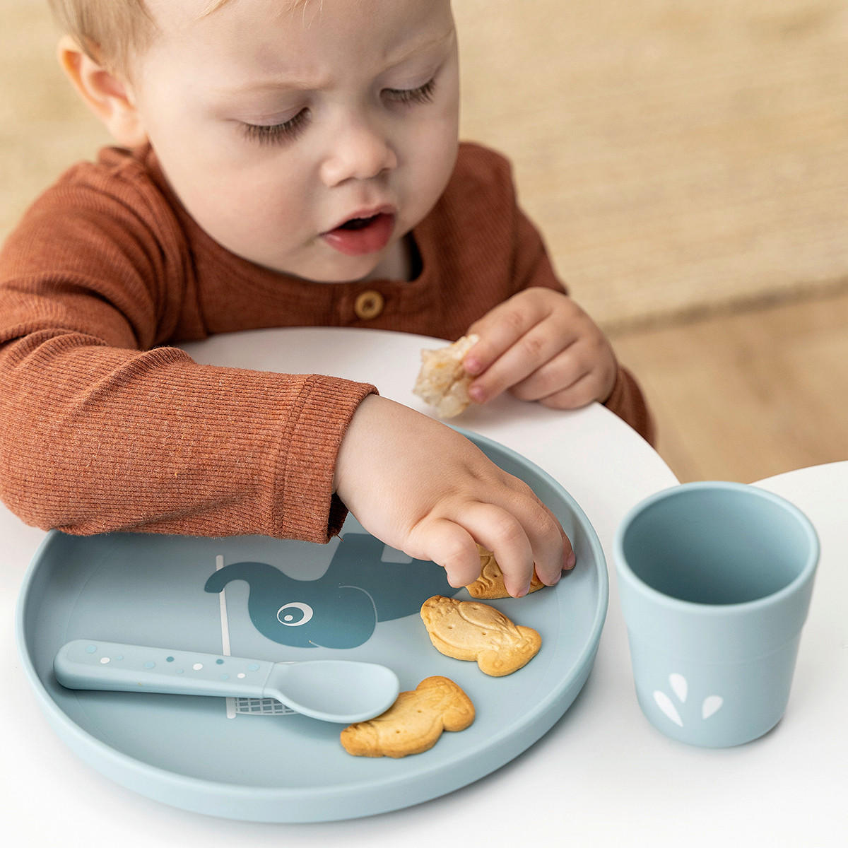 KINDERBECHER  - Hellblau, Basics, Kunststoff (6,5/6,5/7,2cm) - done by deer