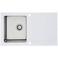 SPÜLE 1720NEWYORK86X50W  - Weiß, Trend, Glas/Metall (86/21/50cm) - Respekta