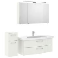 BADEZIMMER 4-teilig  in 152 cm  - Chromfarben/Weiß Hochglanz, KONVENTIONELL, Glas/Keramik (152cm) - Pelipal