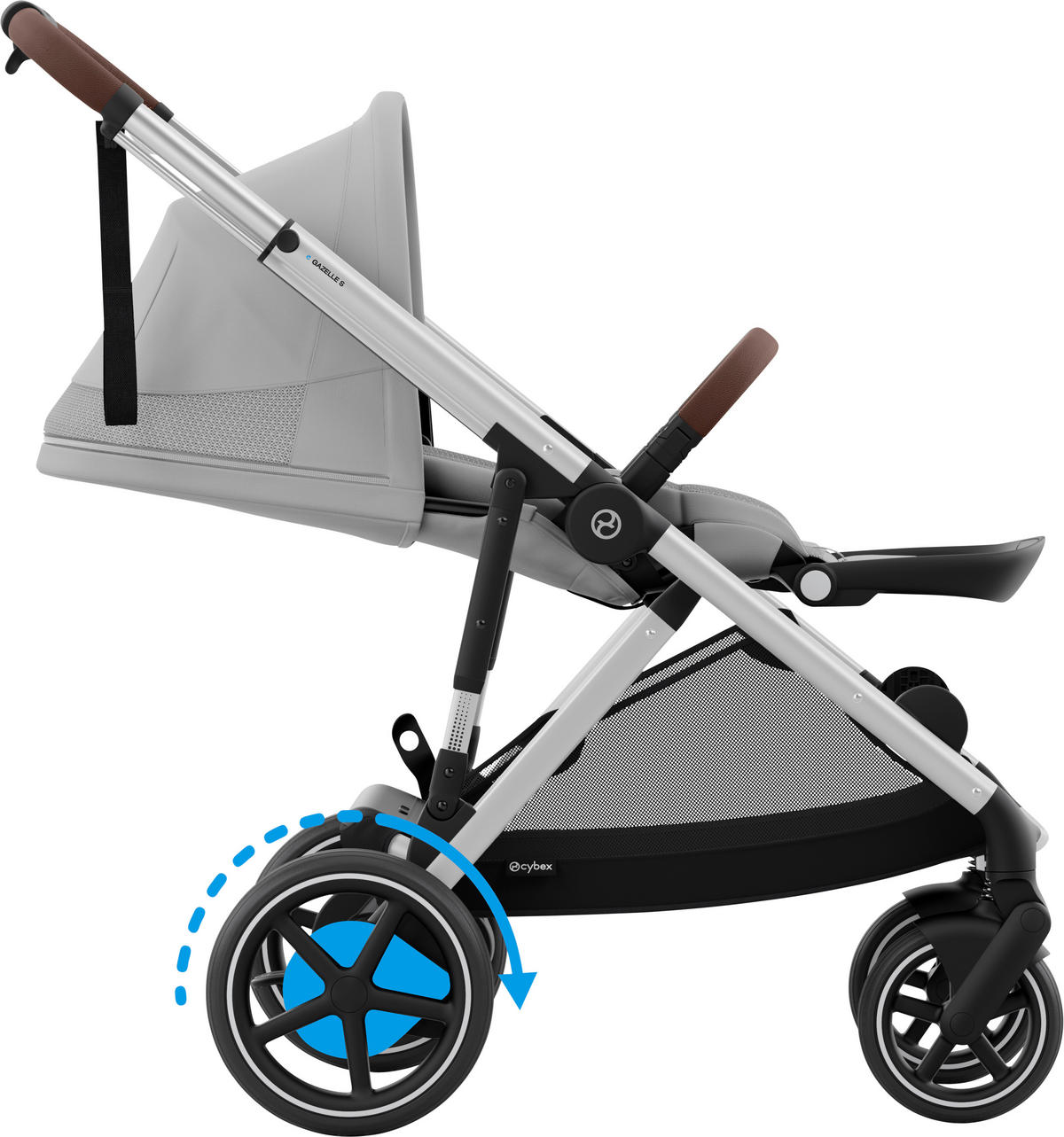 KINDERWAGEN EGAZELLE S  - Silberfarben/Grau, Design, Kunststoff/Metall (94.5/66/100cm) - Cybex