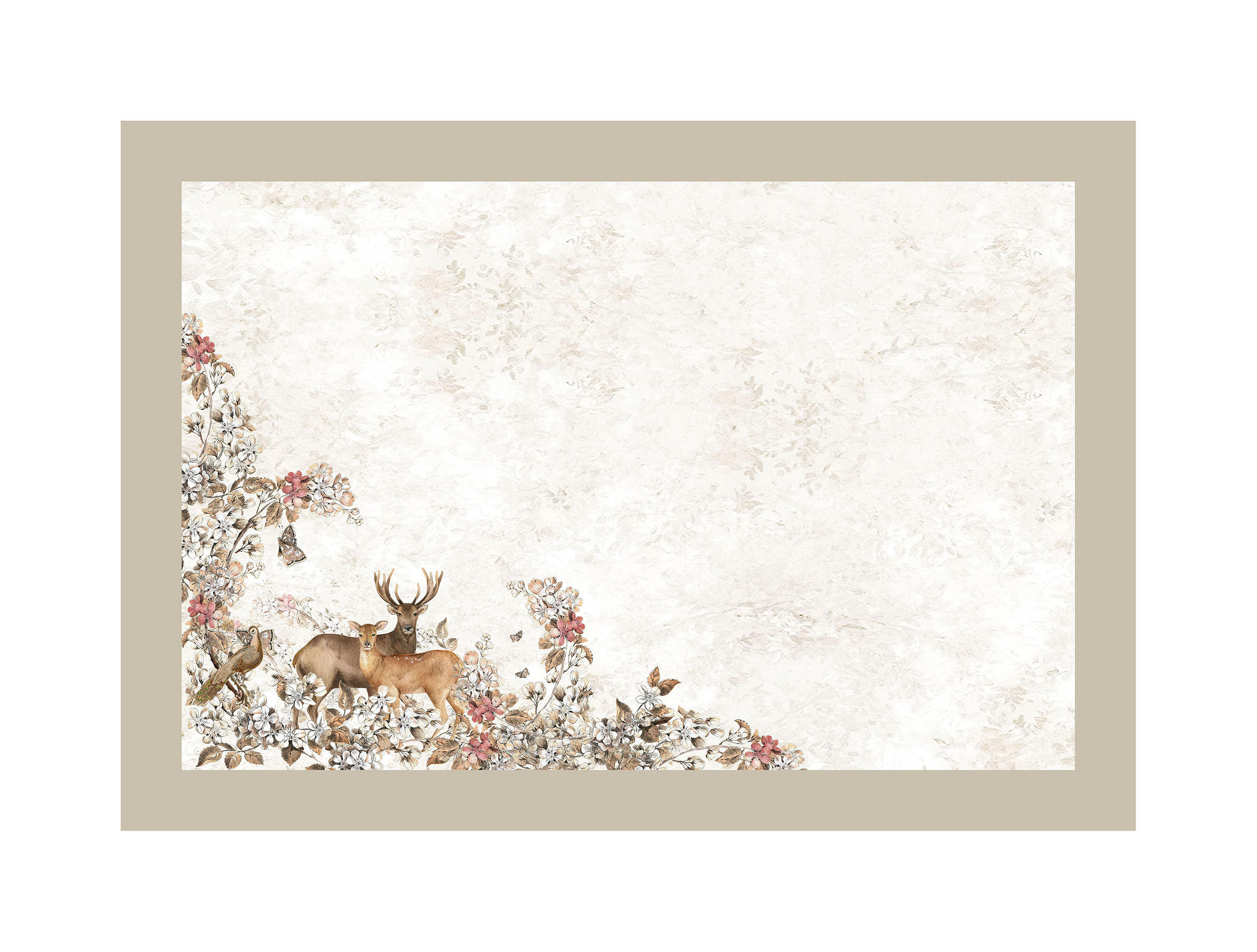 TISCHSET Textil Braun, Beige 35/50 cm  - Beige/Braun, Basics, Textil (35/50cm) - Esposa