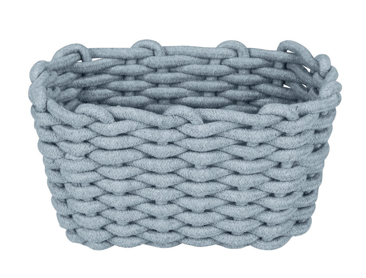 AUFBEWAHRUNGSKÖRBCHEN     - Hellgrau, Basics, Naturmaterialien/Textil (25/18/15cm) - Wenko