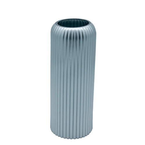 VASE  - Silberfarben, Basics, Glas (9,8/25,5cm)