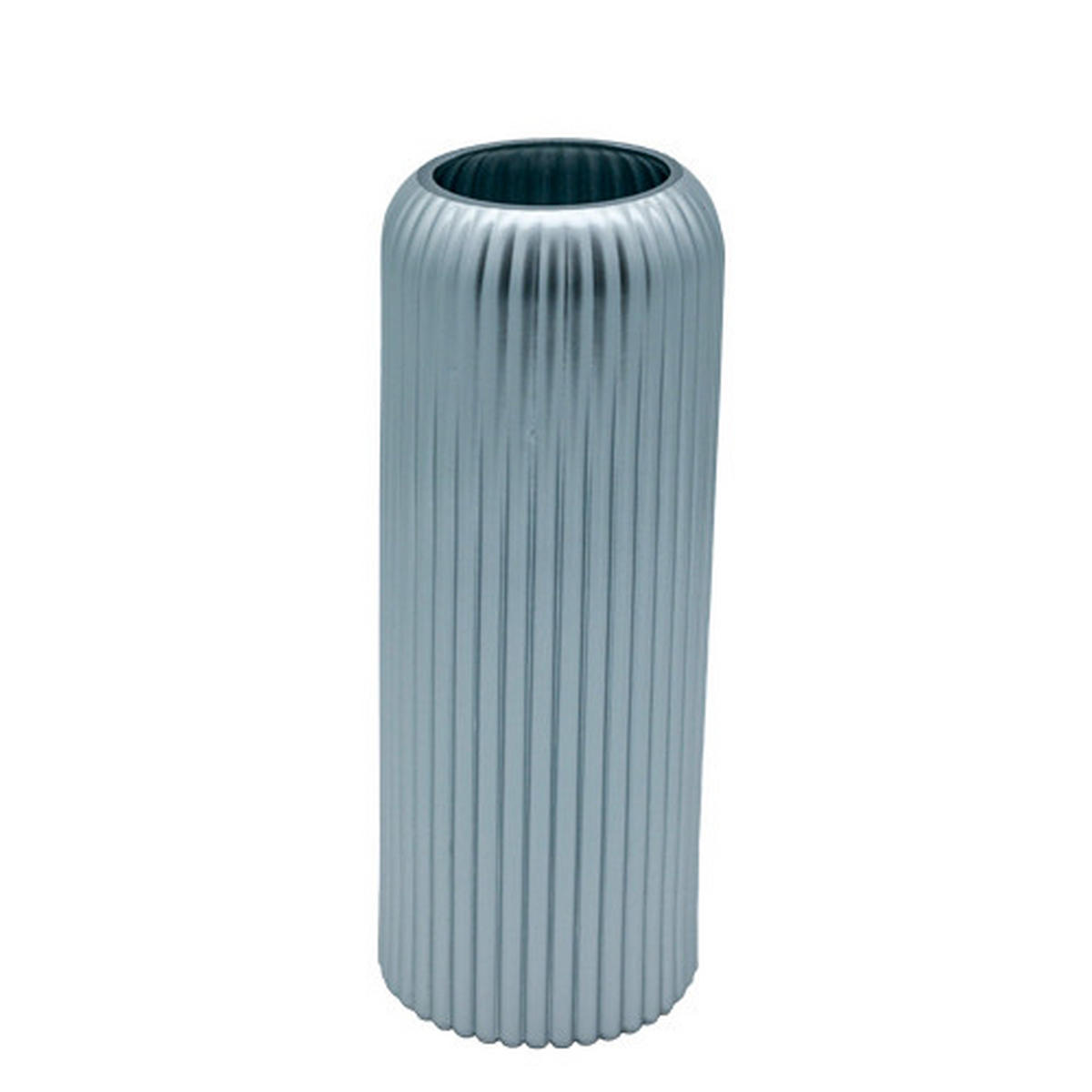 VÁZA  - ezüst, Basics, Üveg (9,8/25,5cm)