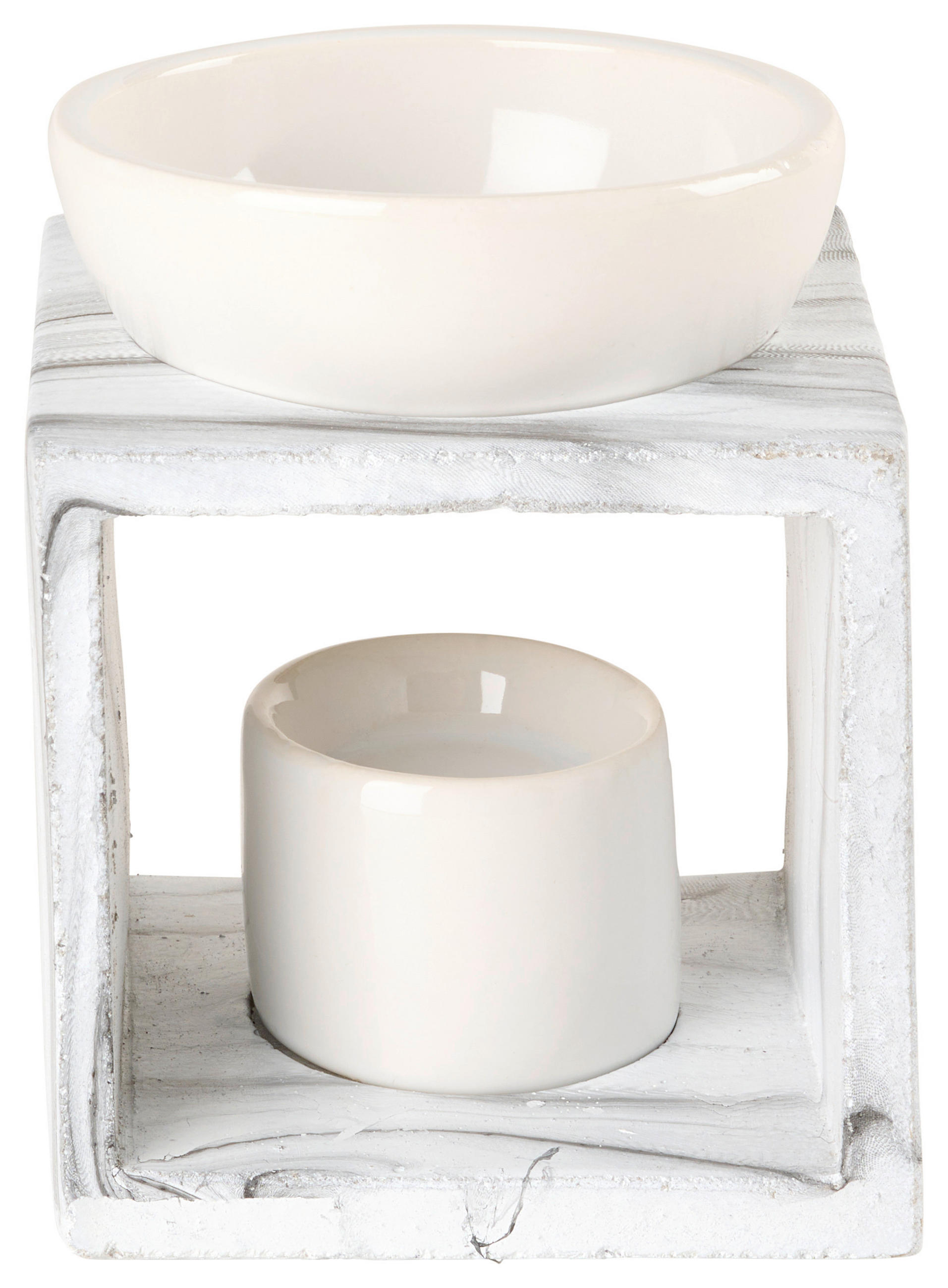 DUFTLAMPE  - Weiß, Basics, Stein (10,2/10/13cm)