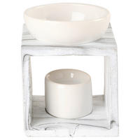 DUFTLAMPE  - Weiß, Basics, Stein (10,2/10/13cm)