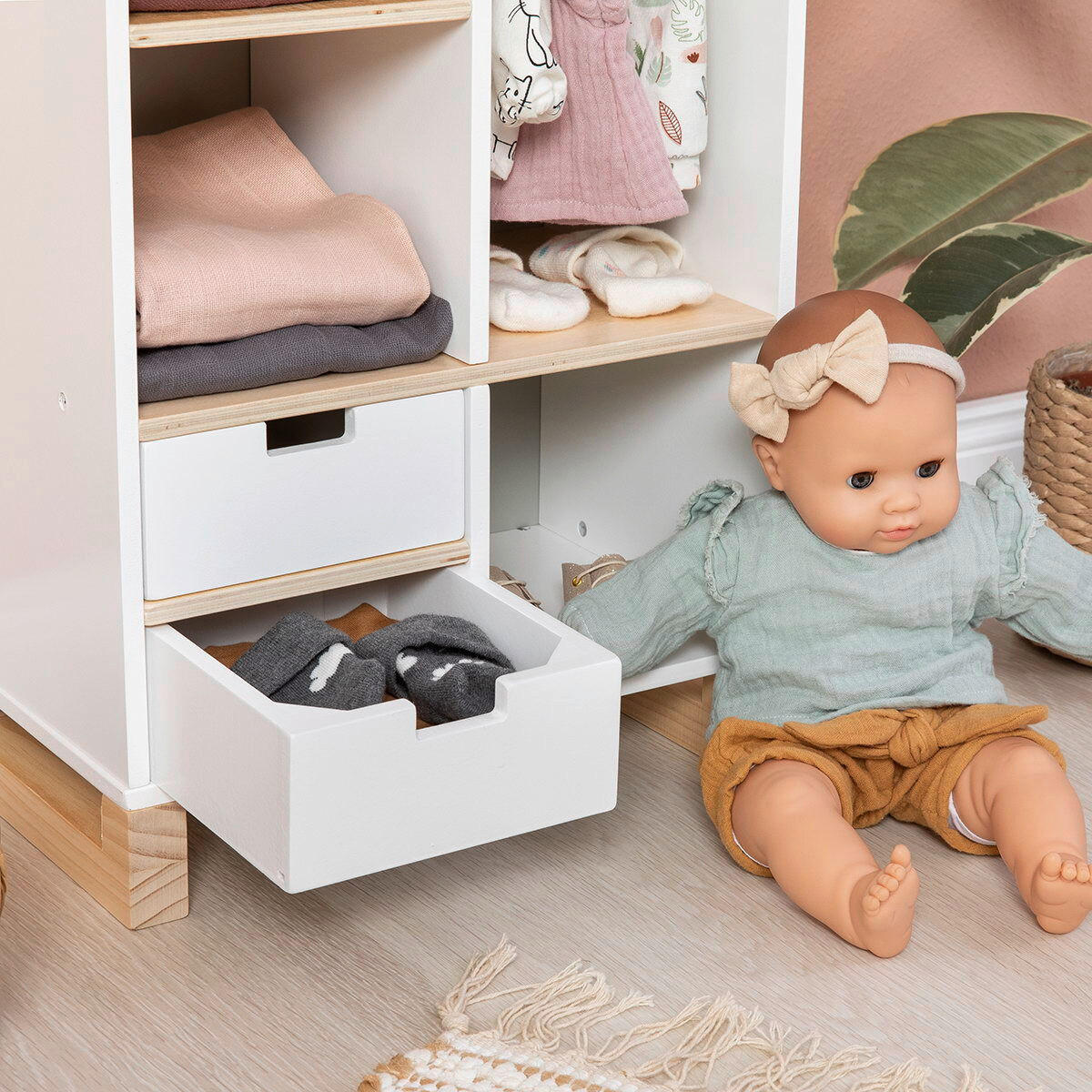 PUPPENKLEIDERSCHRANK - Basics, Holz (32/20/50cm) - MUSTERKIND