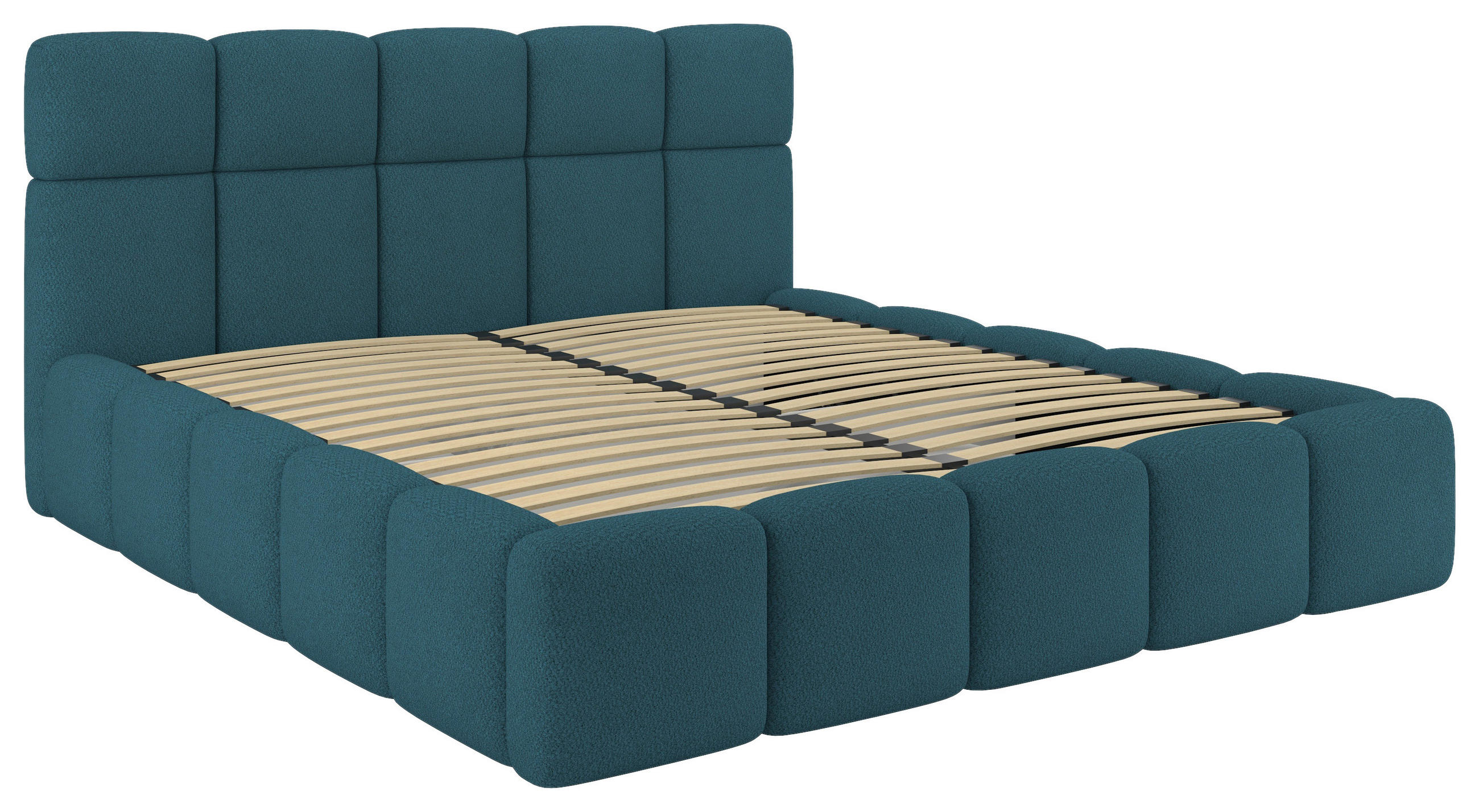 Polsterbett Mit Bettkasten 180x200 Cm Cloudy Türkis