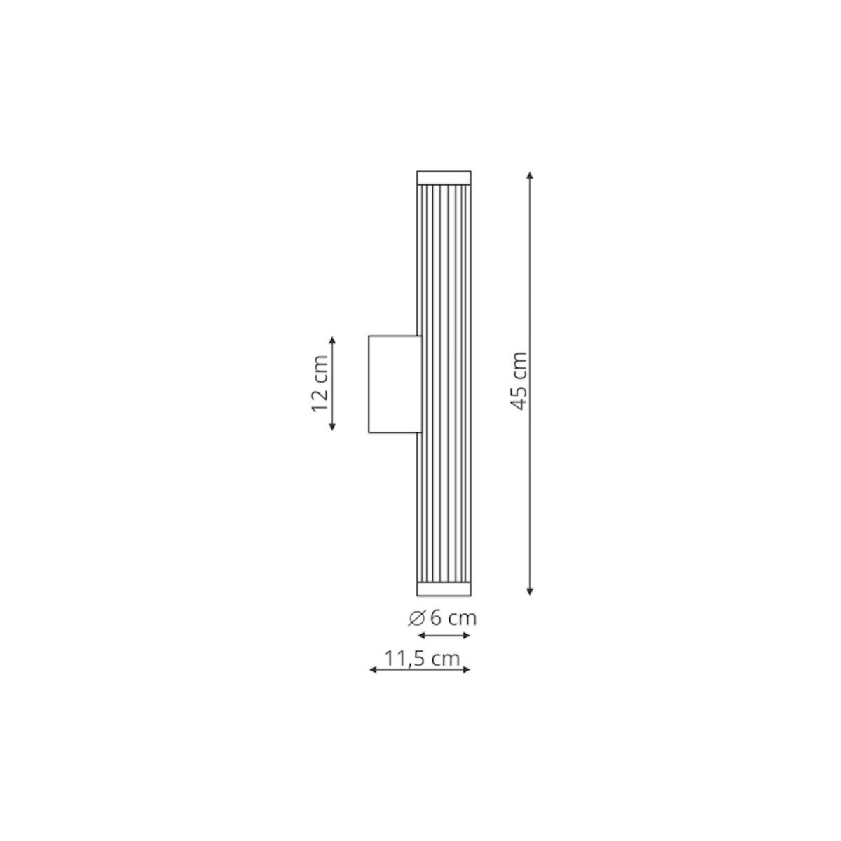 LED-WANDLEUCHTE Vena 6/45/11.5 cm  - Goldfarben, Design, Kunststoff (6/45/11.5cm)