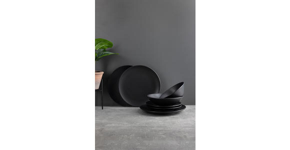 TAFELSERVICE Schwarz 16-teilig - Schwarz, LIFESTYLE, Keramik - Novel